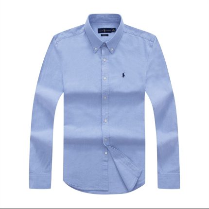 Classic PRL Men’s Custom-Fit Logo-Embroidered long Sleeve Oxford Shirt