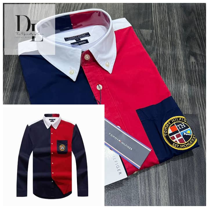 WhatsApp Image 2026-01-16 at 13.06.59_749b9004 A Classic THF Men’s Custom-Fit Logo-Embroidered Long Sleeve Oxford Shirt