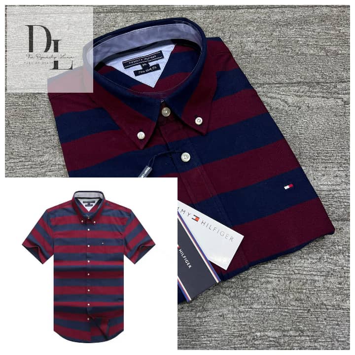 WhatsApp Image 2026-02-16 at 5.11.25 PM (2) Classic Custom-Fit THF Men’s Logo-Embroidered Short Sleeve Oxford Shirt