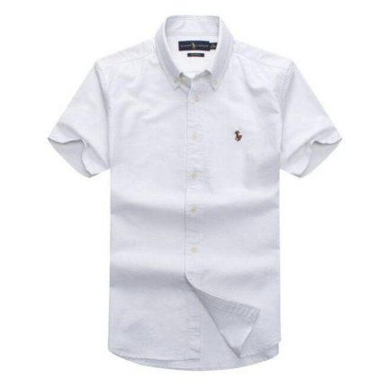 Classic PRL Men’s Custom-Fit Logo-Embroidered Short Sleeve Oxford Shirt