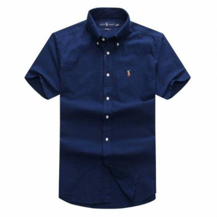 Classic PRL Men’s Custom-Fit Logo-Embroidered Short Sleeve Oxford Shirt