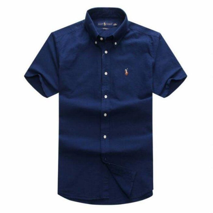 Classic PRL Men’s Custom-Fit Logo-Embroidered Short Sleeve Oxford Shirt