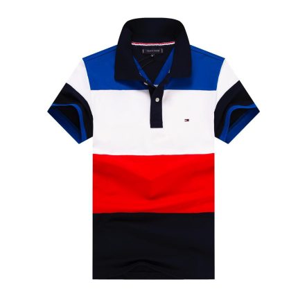 Classic Tommy Short-Sleeved Turnover Collar Cotton polo shirt