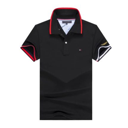 Classic Tommy Short-Sleeved Turnover Collar Cotton polo shirt