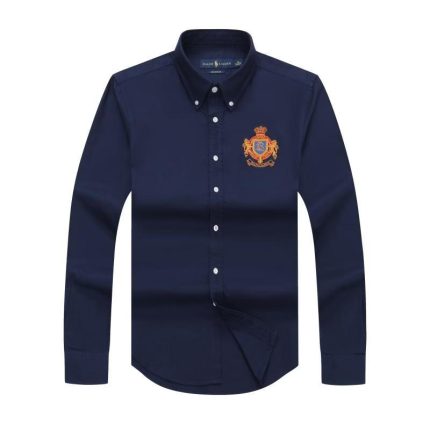 Classic PRL Men’s Custom-Fit Logo-Embroidered long Sleeve Oxford Shirt