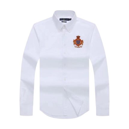 Classic PRL Men’s Custom-Fit Logo-Embroidered long Sleeve Oxford Shirt