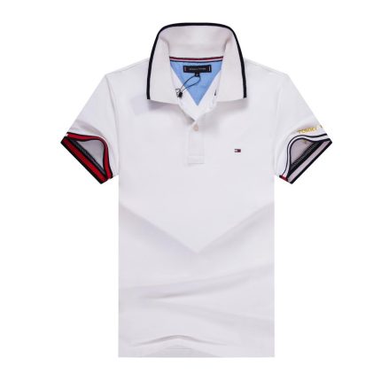 Classic Tommy Short-Sleeved Turnover Collar Cotton polo shirt