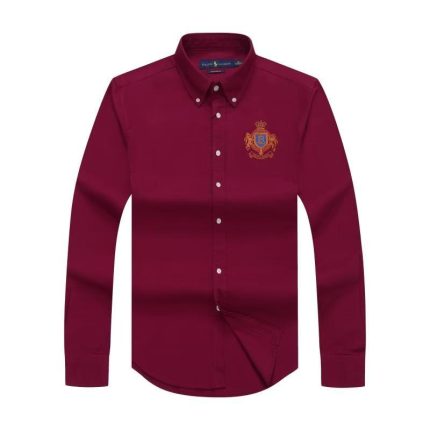 Classic PRL Men’s Custom-Fit Logo-Embroidered long Sleeve Oxford Shirt