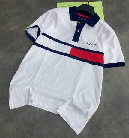 Classic Tommy Short-Sleeved Turnover Collar Cotton polo shirt