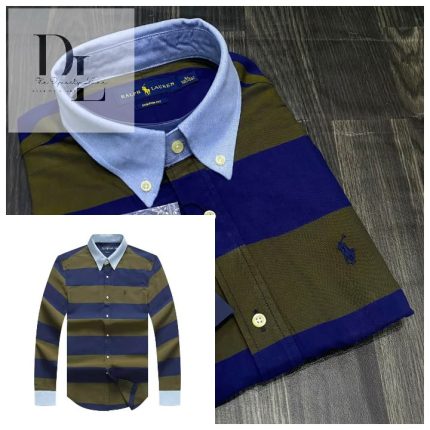 A Classic PRL Men’s Custom-Fit Logo-Embroidered Long Sleeve Oxford Cotton Shirt