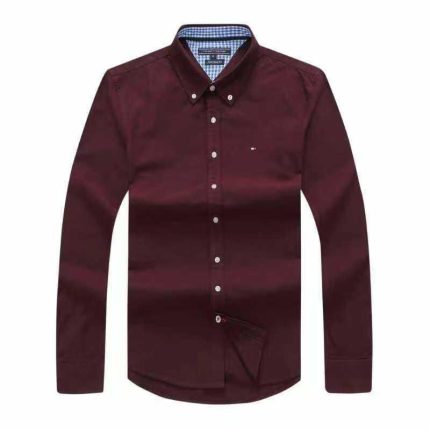 Classic Tommy Men’s Slim-Fit Logo-Embroidered long Sleeve Oxford Shirt