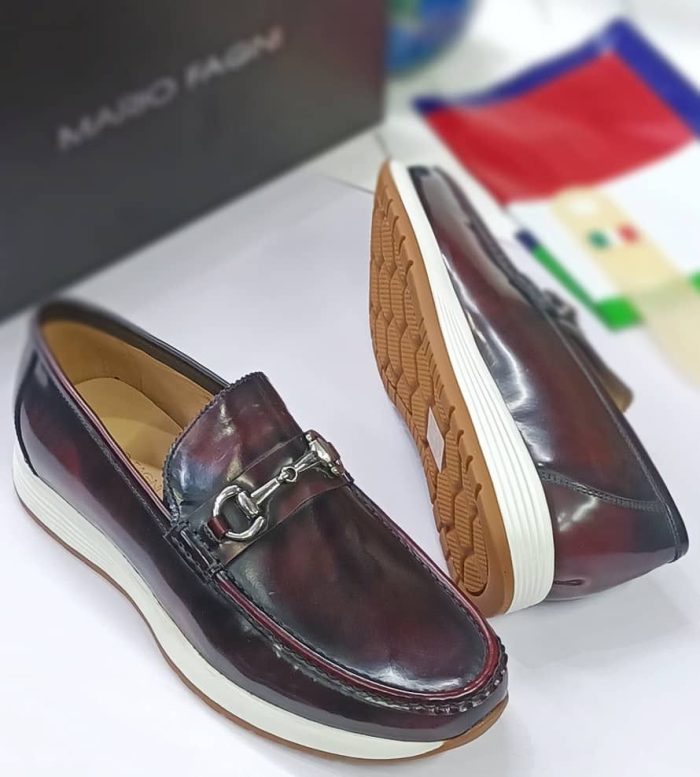 Mario Fagni Leather Men Shoe