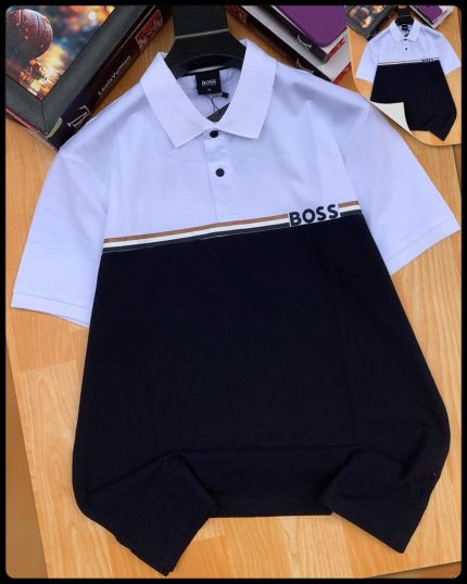 Classic Boss Short-Sleeved Turnover Collar Cotton polo shirt