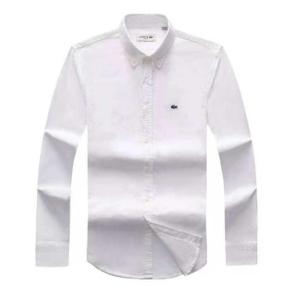 Classic Lacoste Men’s Slim-Fit Logo-Embroidered long Sleeve Oxford Shirt