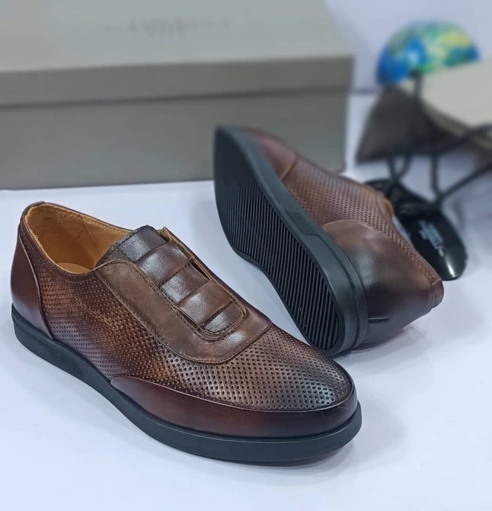 Brown Leather Roberto Nardelli Men’s Shoes