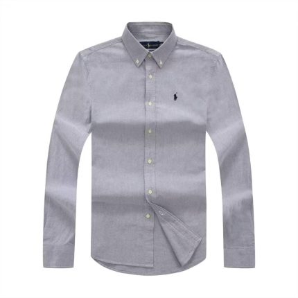 Classic Custom-Fit RL Men’s Logo-Embroidered long Sleeve Oxford Shirt