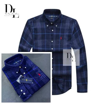 A Classic Custom-Fit RL Men’s Logo-Embroidered long Sleeve Oxford Shirt