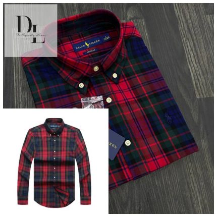 A Classic PRL Custom-Fit Men’s Logo-Embroidered long Sleeve Oxford Shirt