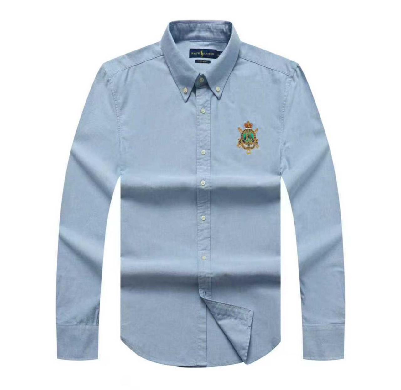 WhatsApp Image 2026-01-24 at 12.30.18 PM (1) A Classic PRL Custom-Fit Men’s Badge Logo-Embroidered Long Sleeve Oxford Shirt
