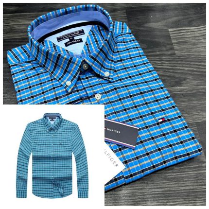 A Classic Custom-Fit THF Men’s Logo-Embroidered Long Sleeve Oxford Shirt