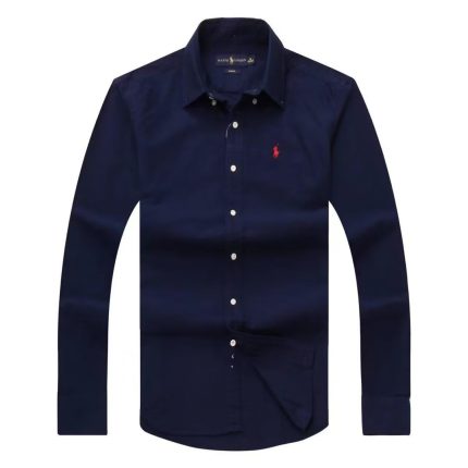 Classic PRL Men’s Custom-Fit Logo-Embroidered Long Sleeve Oxford Shirt