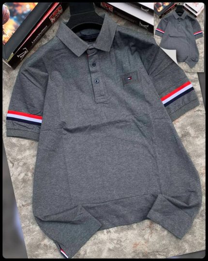 Classic Tommy Short-Sleeved Turnover Collar Cotton polo shirt