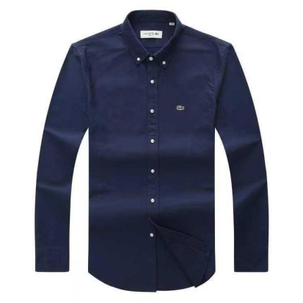 Classic Lacoste Men’s Slim-Fit Logo-Embroidered long Sleeve Oxford Shirt