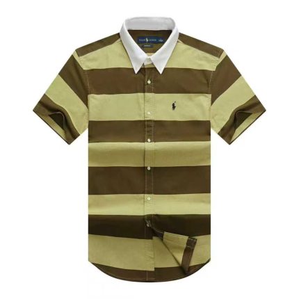A Classic PRL Men’s Custom-Fit Logo-Embroidered Short Sleeve Oxford Cotton Shirt
