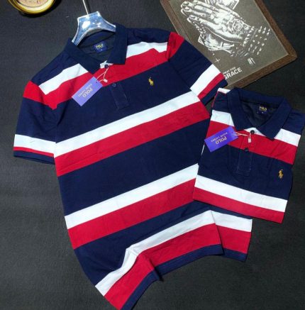 Classic Collar Short-Sleeved PRL Turnover Cotton polo shirt