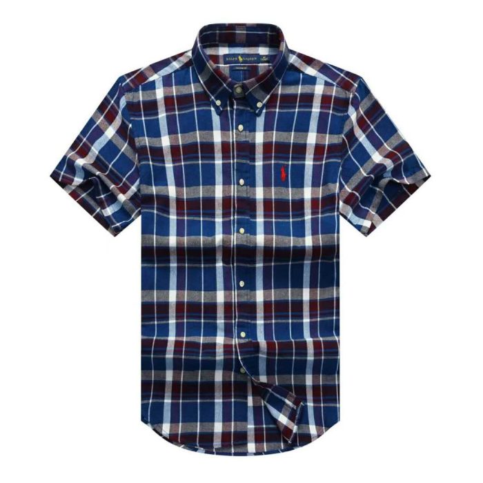 Classic PRL Men’s Custom-Fit Logo-Embroidered Short Sleeve Oxford Shirt