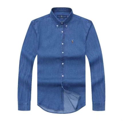 A Classic PRL Men’s Custom-Fit Logo-Embroidered Long Sleeve Oxford Cotton Shirt