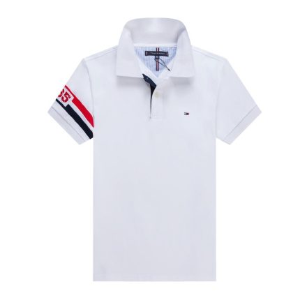 Classic Tommy Short-Sleeved Turnover Collar Cotton polo shirt