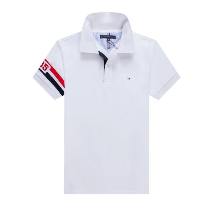 Classic Tommy Short-Sleeved Turnover Collar Cotton polo shirt