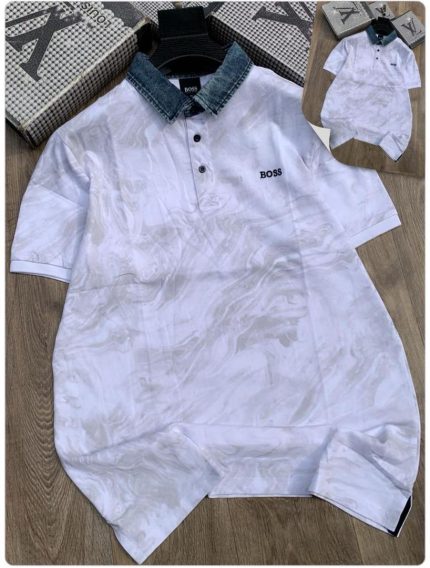 Classic Collar Boss Short-Sleeved Turnover Cotton polo shirt