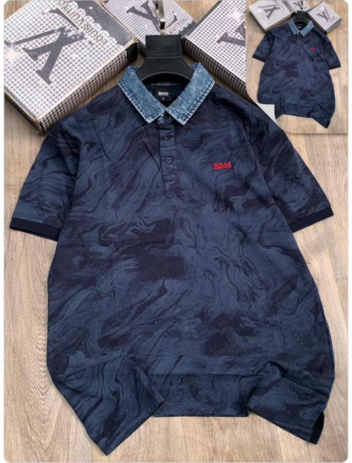 Classic Collar Boss Short-Sleeved Turnover Cotton polo shirt