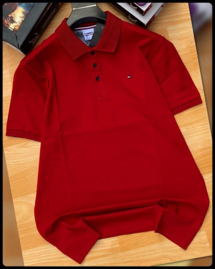 Classic Collar Short-Sleeved Tommy Turnover Cotton polo shirt