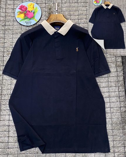 Classic Collar PRL Turnover Cotton polo shirt