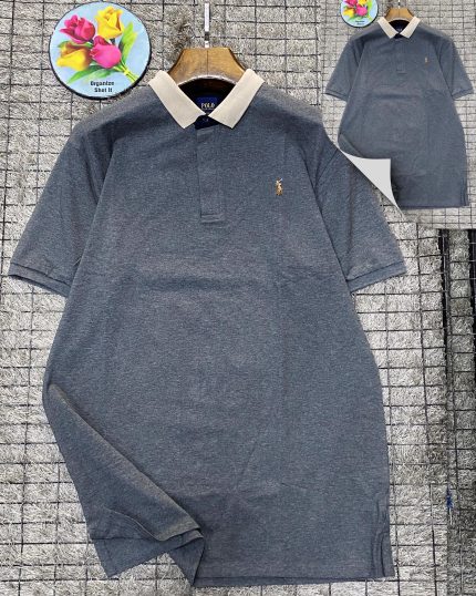 Classic Collar PRL Turnover Cotton polo shirt