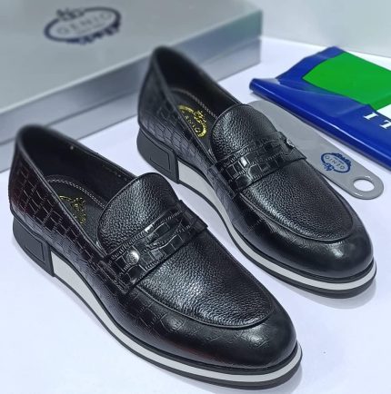 Black Leather Genio Men’s Shoes