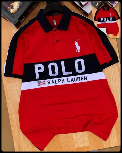 Classic Collar PRL Turnover Cotton polo shirt