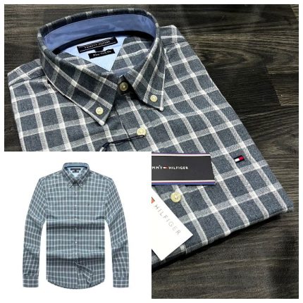 A Classic Custom-Fit THF Men’s Logo-Embroidered Long Sleeve Oxford Shirt