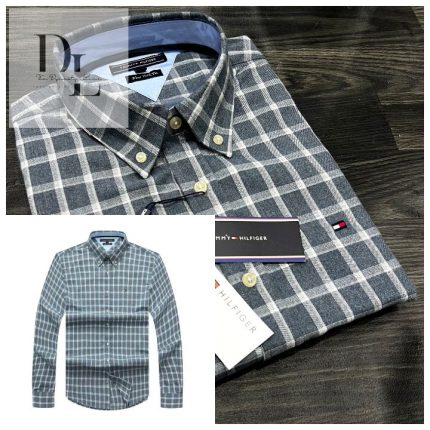 A Classic Custom-Fit THF Men’s Logo-Embroidered Long Sleeve Oxford Shirt