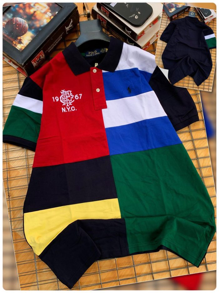 Classic Collar PRL Short-Sleeved Turnover Cotton polo shirt