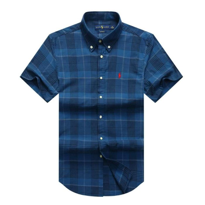 Classic PRL Men’s Custom-Fit Logo-Embroidered Short Sleeve Oxford Shirt