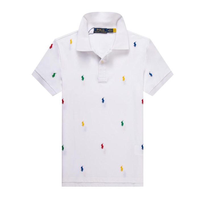 Classic Short-Sleeved PRL Turnover Collar Cotton polo shirt