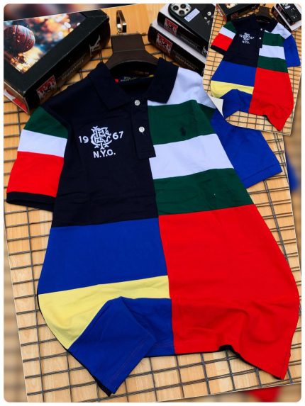 Classic Collar PRL Short-Sleeved Turnover Cotton polo shirt
