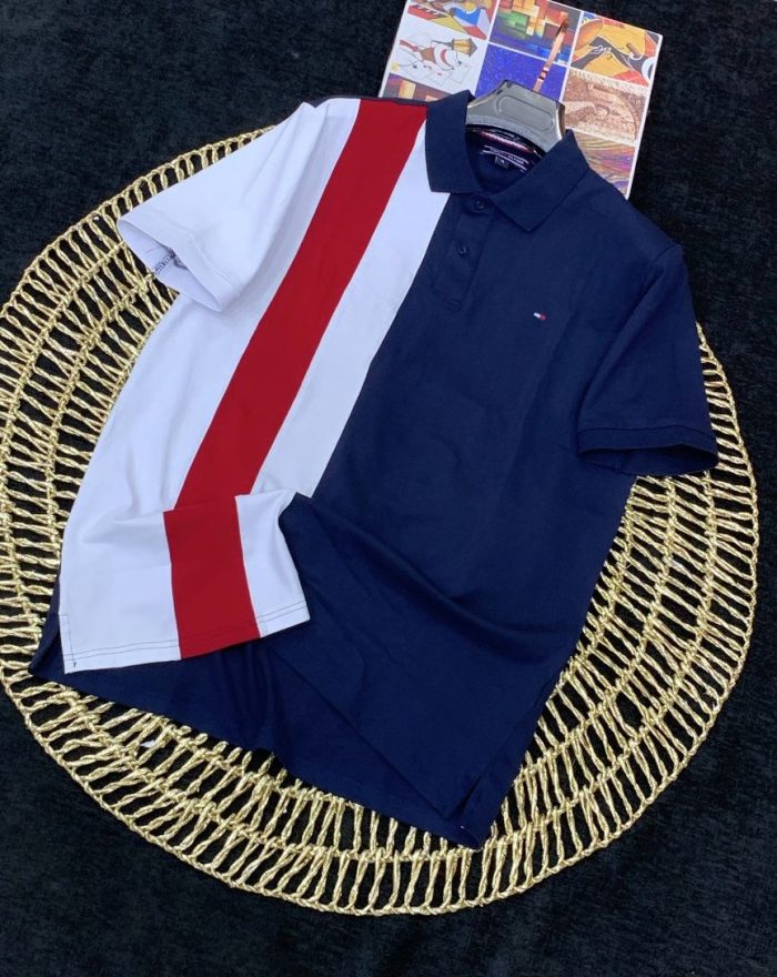 Classic Tommy Short-Sleeved Turnover Collar Cotton polo shirt