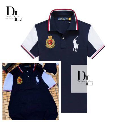 Classic Collar PRL Short-Sleeved Turnover Cotton polo shirt