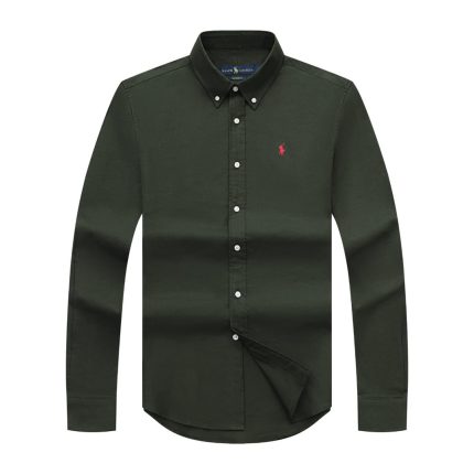 Classic PRL Men’s Custom-Fit Logo-Embroidered Long Sleeve Oxford Shirt
