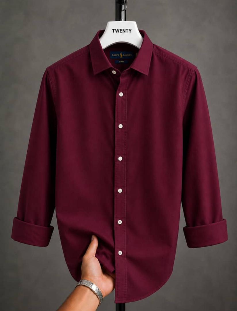 2de0850d-d8ce-4a14-8878-a788d397feeb A Classic PRL Custom-Fit Logo-Embroidered Men’s Long Sleeve Oxford Cotton Shirt